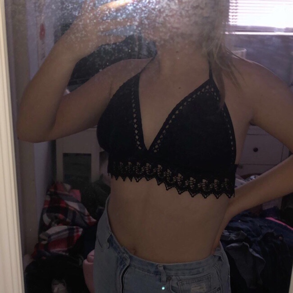 Black Lace Bikini Top!